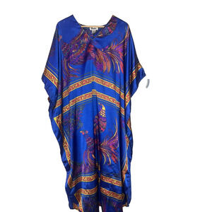 Vintage Winlar Kaftan Mu Mu Bold Print Mrs. Roper House Dress Shift Cover Up